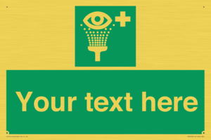 Custom Eye Wash Station Sign